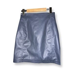 H&M faux leather skirt grey gray US Size 4